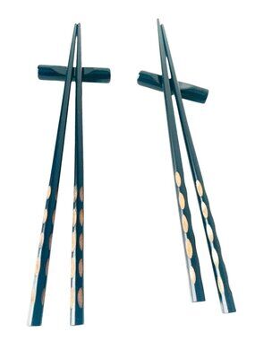 Maxwell & Williams Shanghai Chic Lotus Chopsticks for 2 Set Original Box